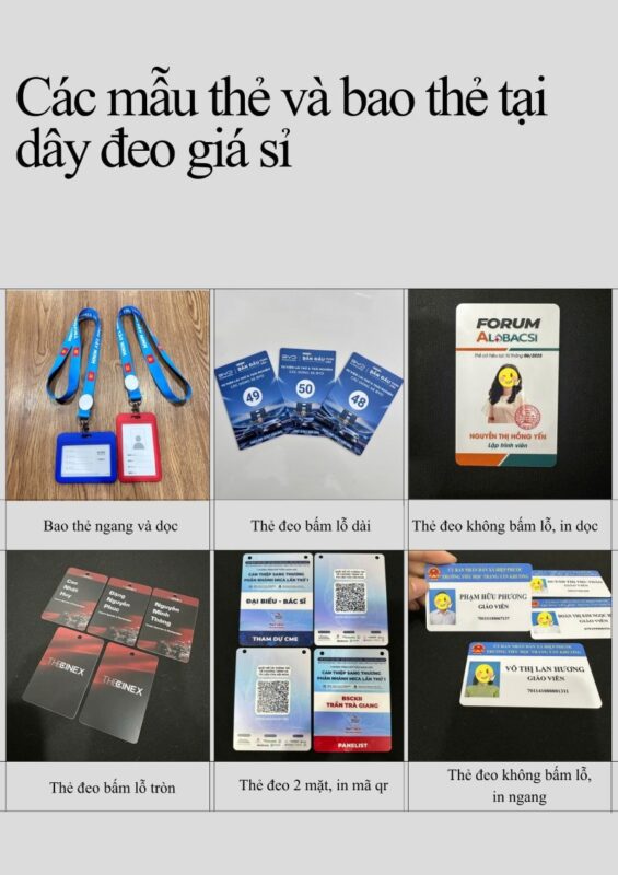 Các mẫu thẻ và bao thẻ tại dây đeo giá sỉ