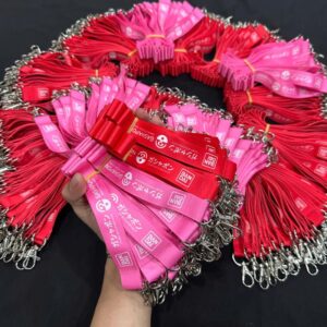 Móc khóa dây vải in logo theo yêu cầu